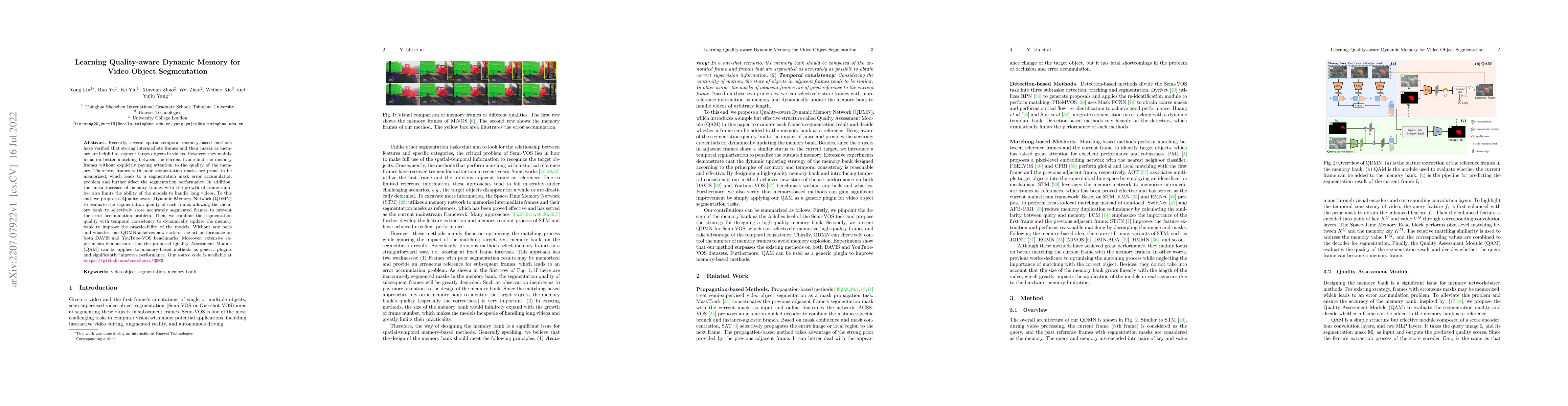 Thumbnail for Learning Quality-aware Dynamic Memory for Video Object Segmentation