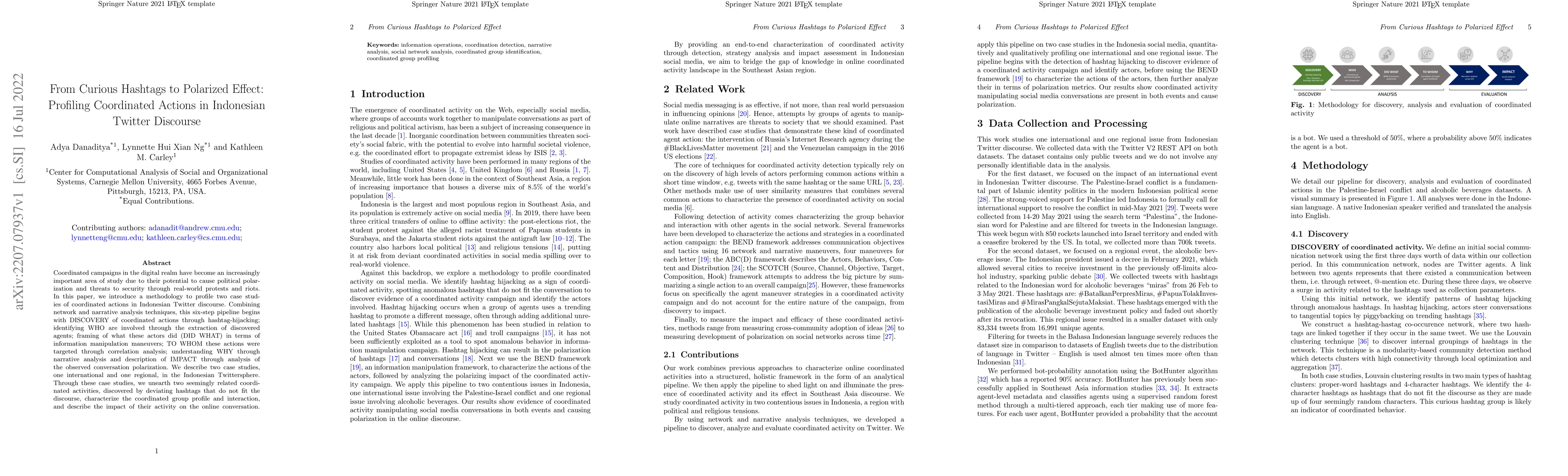 Thumbnail for From Curious Hashtags to Polarized Effect: Profiling Coordinated Actions
  in Indonesian Twitter Discourse