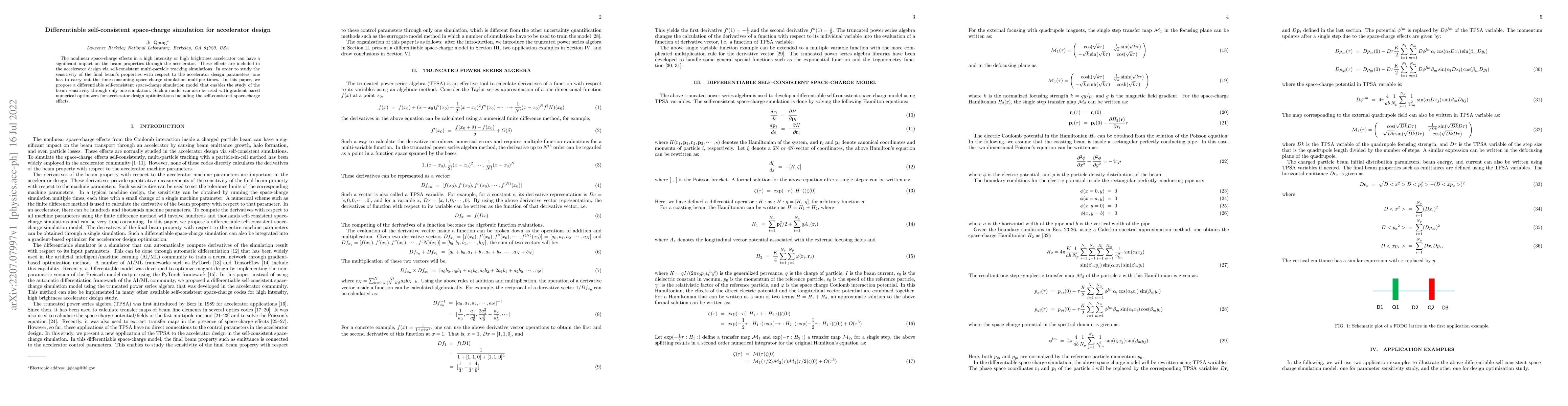 Thumbnail for Differentiable self-consistent space-charge simulation for accelerator
  design