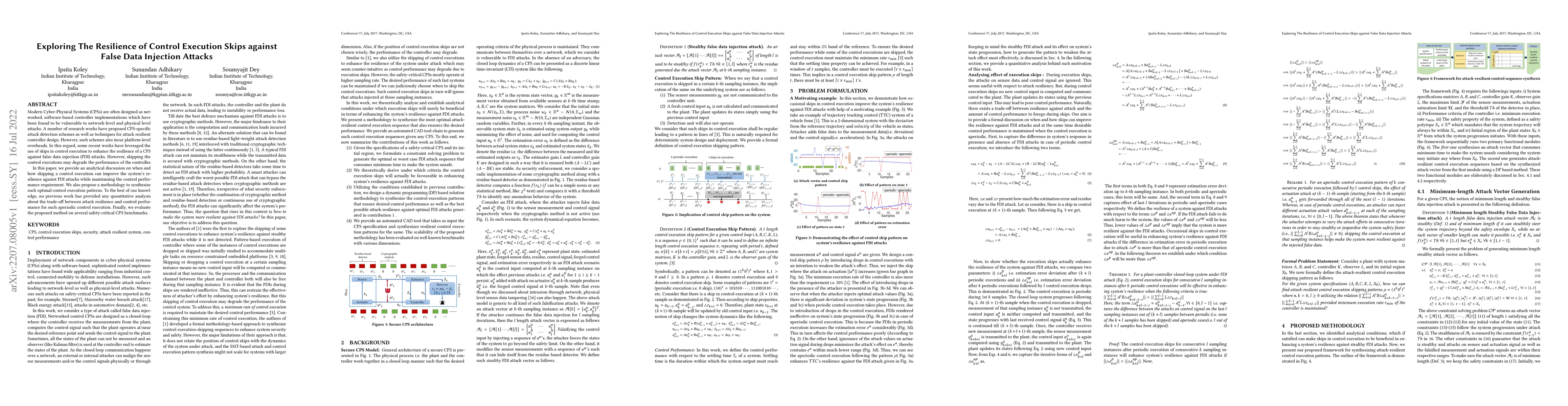 Thumbnail for Exploring The Resilience of Control Execution Skips against False Data
  Injection Attacks