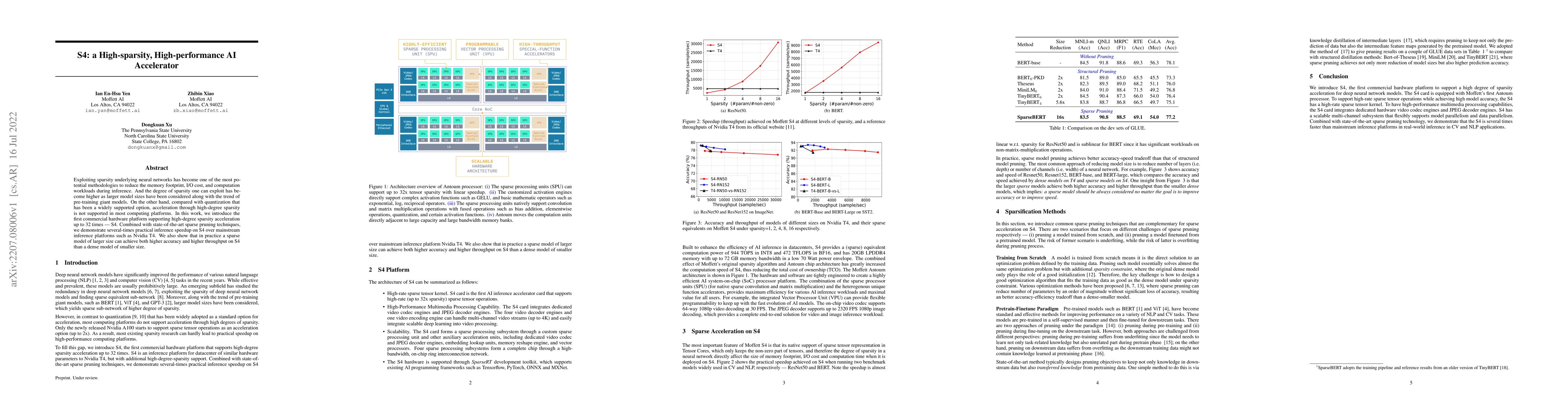 Thumbnail for S4: a High-sparsity, High-performance AI Accelerator