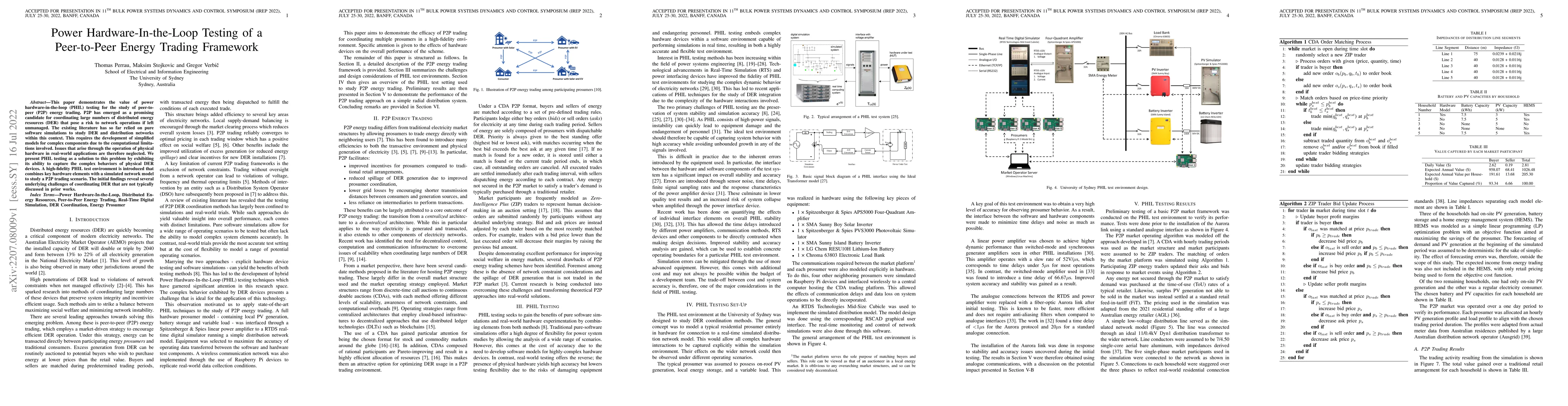 Thumbnail for Power Hardware-In-the-Loop Testing of a Peer-to-Peer Energy Trading
  Framework