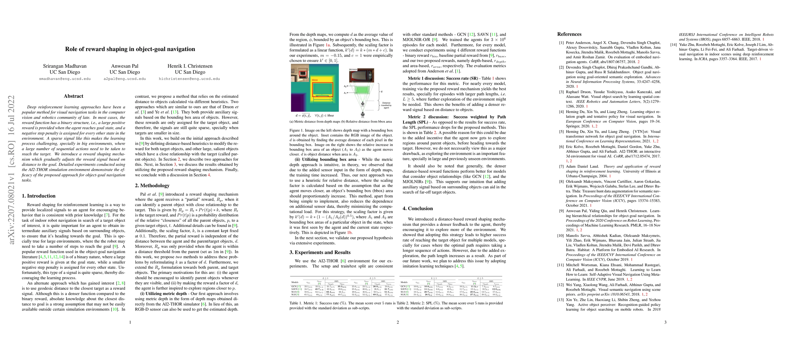 Thumbnail for Role of reward shaping in object-goal navigation