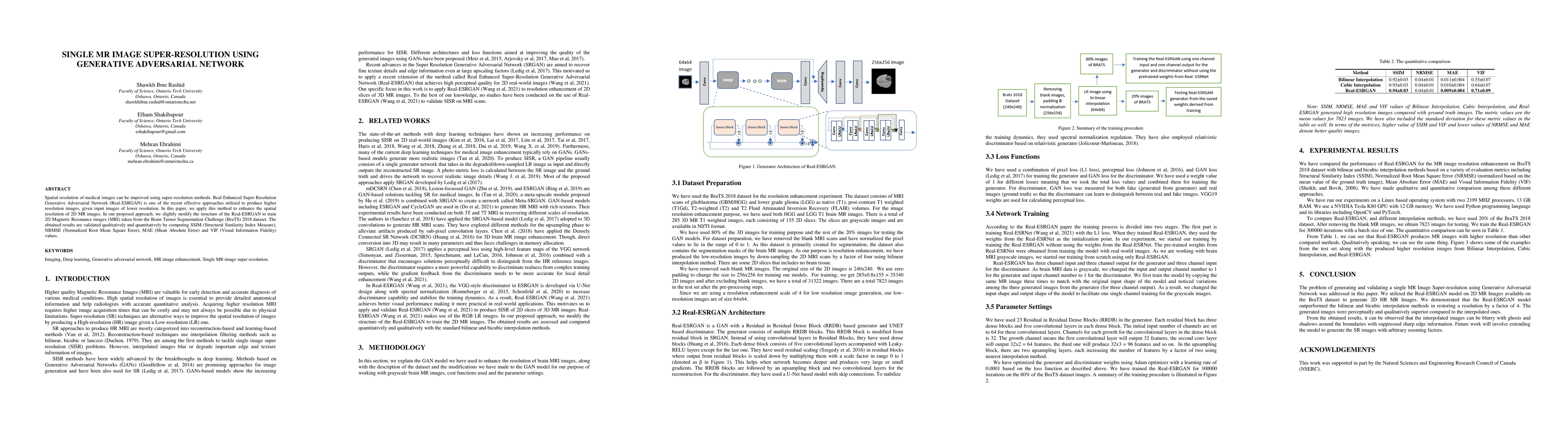 Thumbnail for Single MR Image Super-Resolution using Generative Adversarial Network