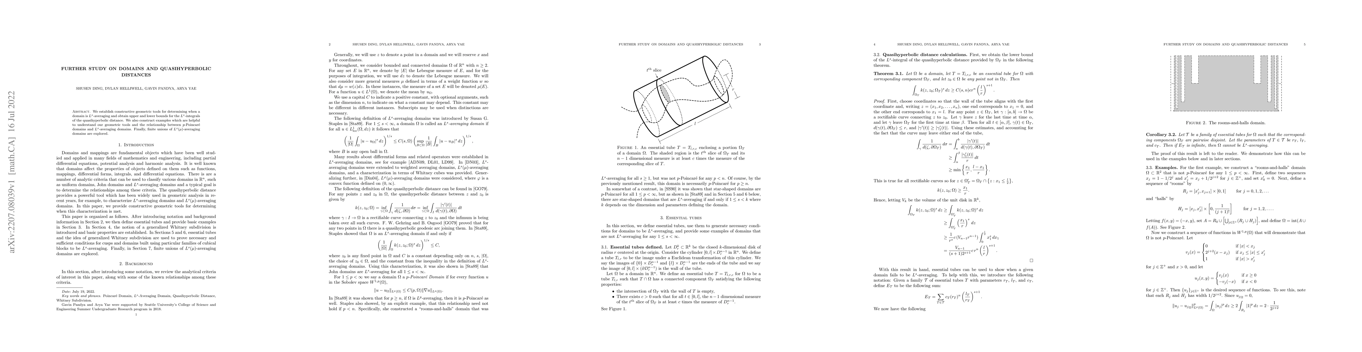 Thumbnail for Further Study on Domains and Quasihyperbolic Distances