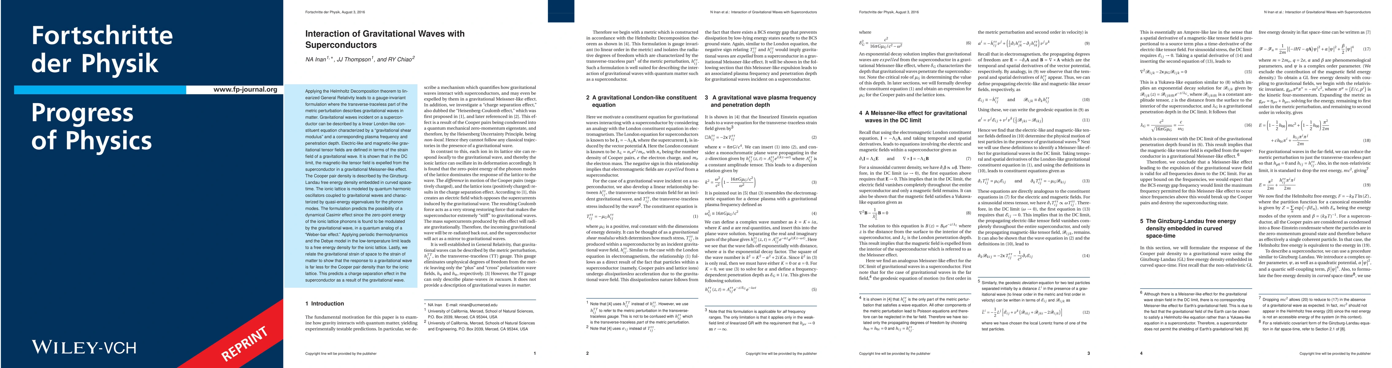 Thumbnail for Interaction of Gravitational Waves with Superconductors