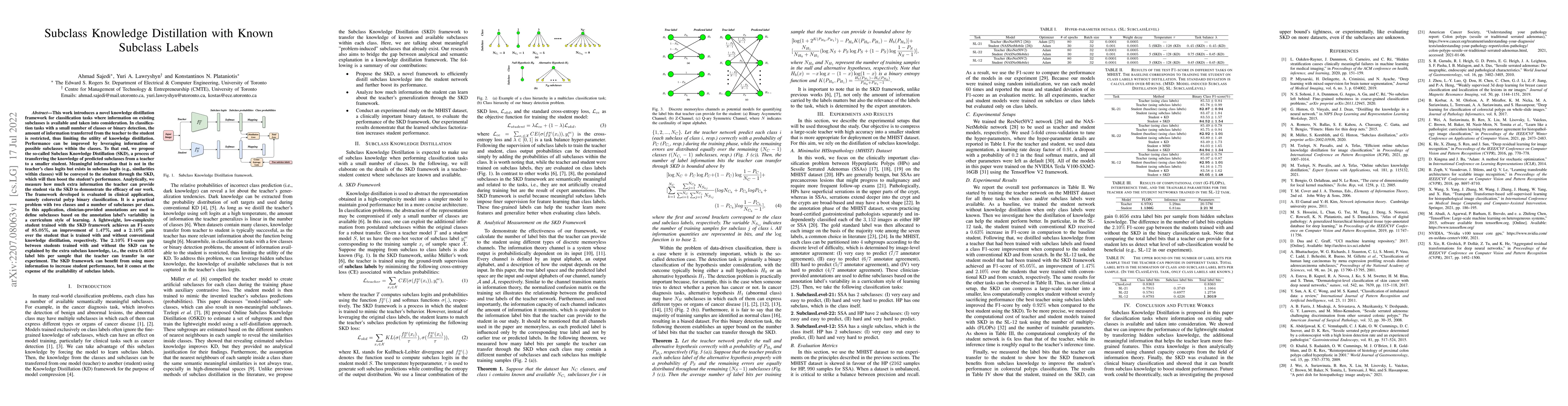 Thumbnail for Subclass Knowledge Distillation with Known Subclass Labels