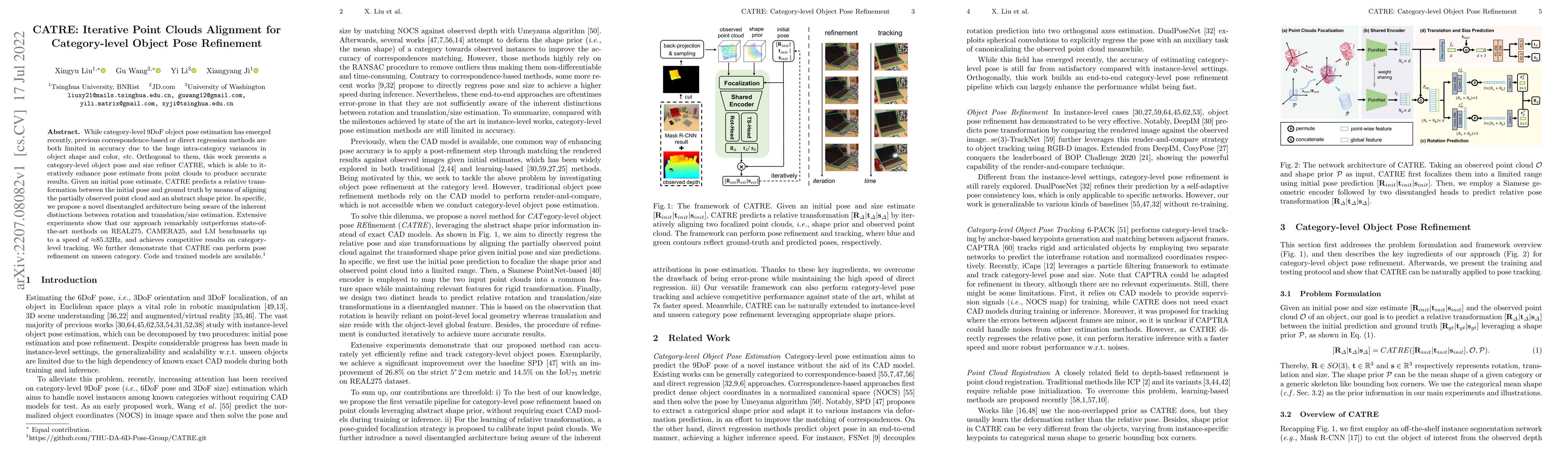 Thumbnail for CATRE: Iterative Point Clouds Alignment for Category-level Object Pose
  Refinement