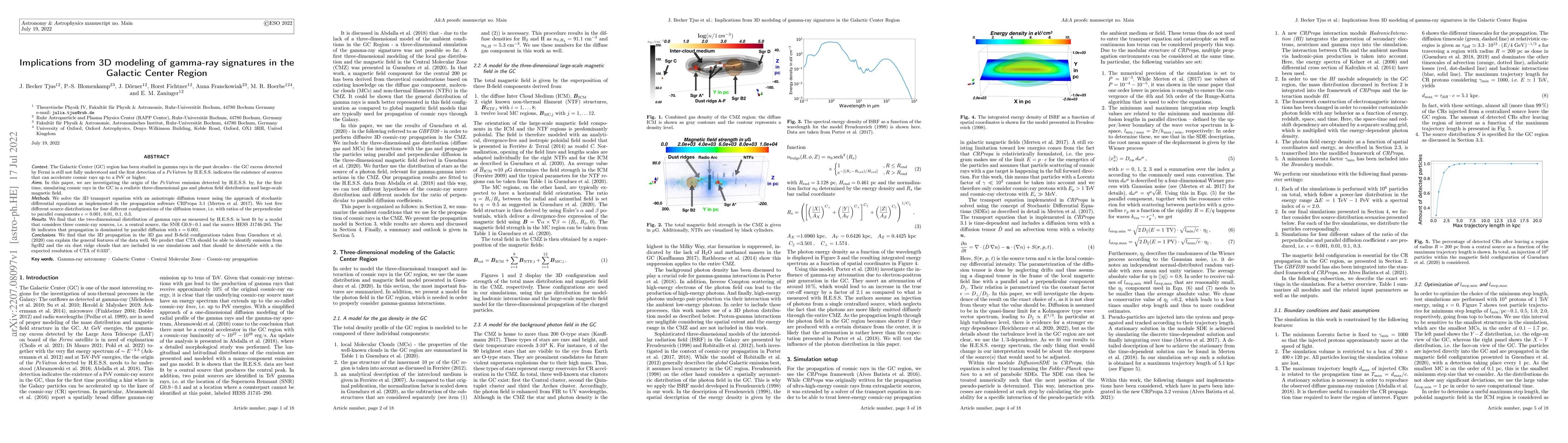 Thumbnail for Implications from 3D modeling of gamma-ray signatures in the Galactic
  Center Region