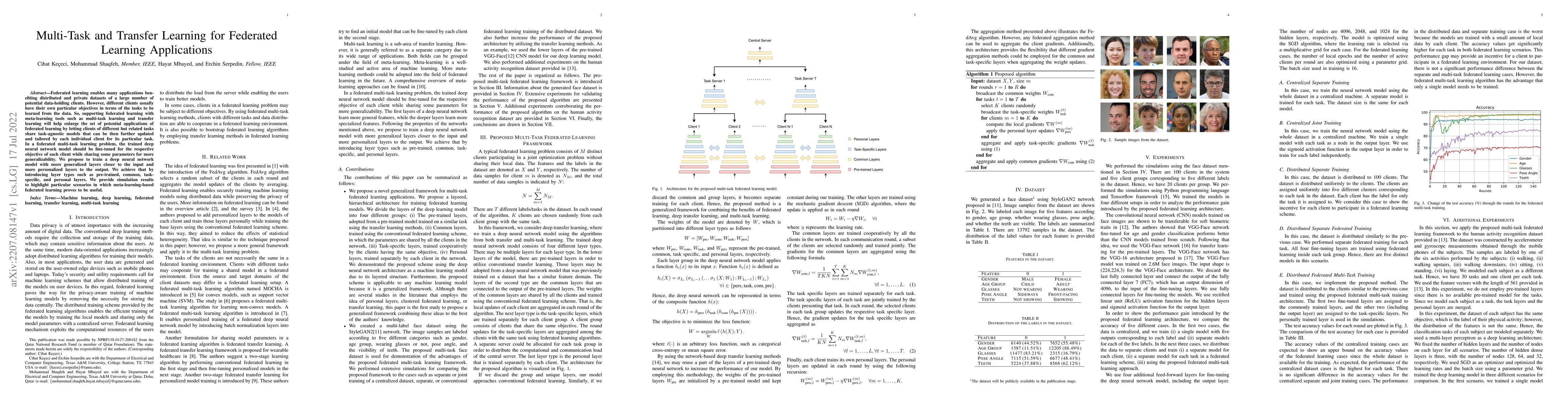 Thumbnail for Multi-Task and Transfer Learning for Federated Learning Applications