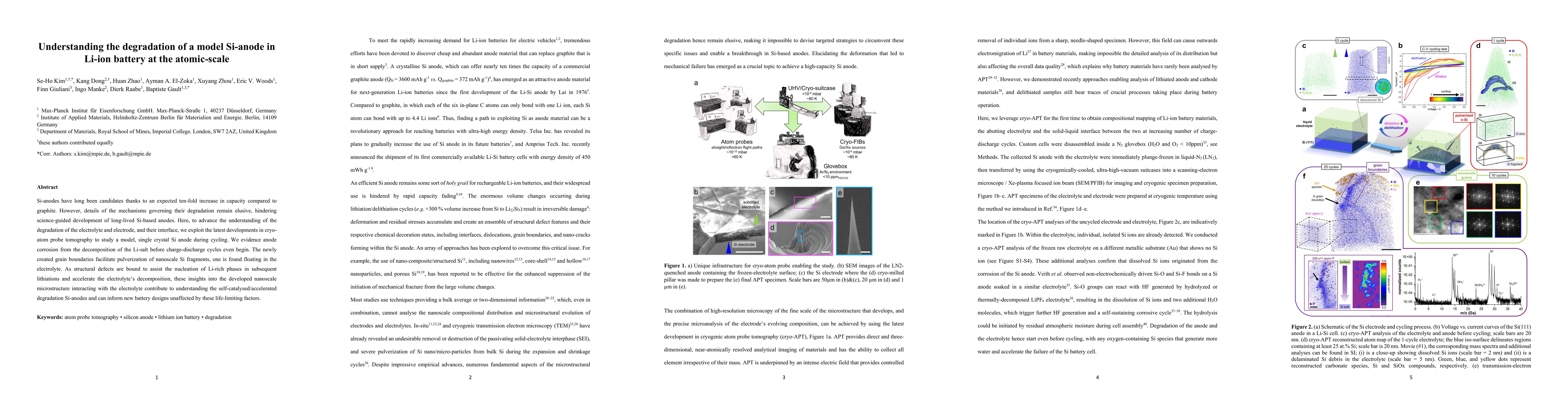 Thumbnail for Understanding the degradation of a model Si-anode in Li-ion battery at
  the atomic-scale