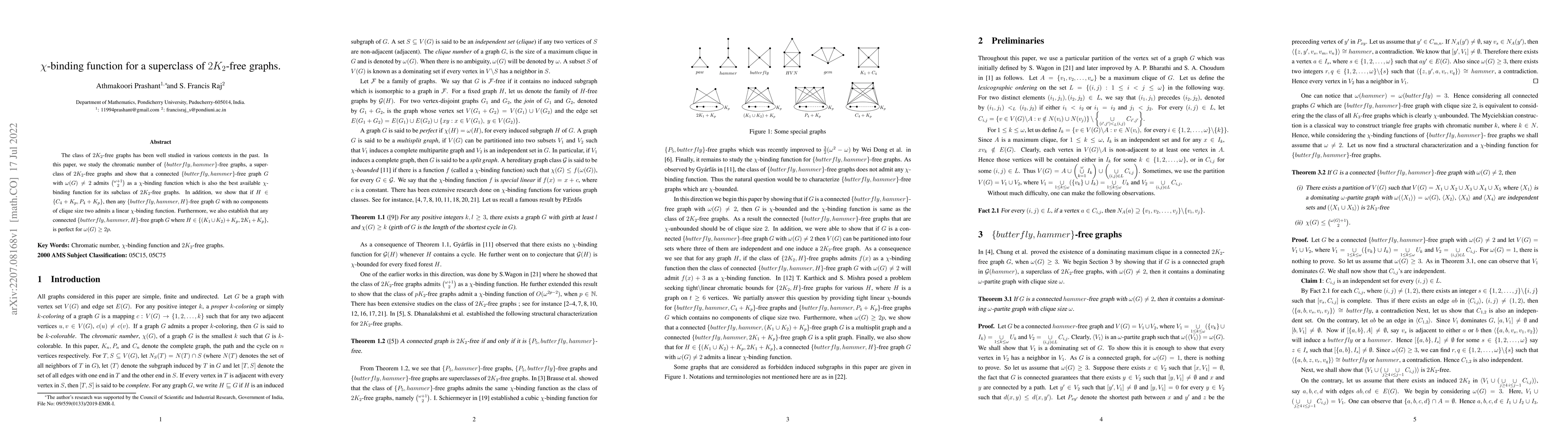 Thumbnail for $\chi$-binding function for a superclass of $2K_2$-free graphs