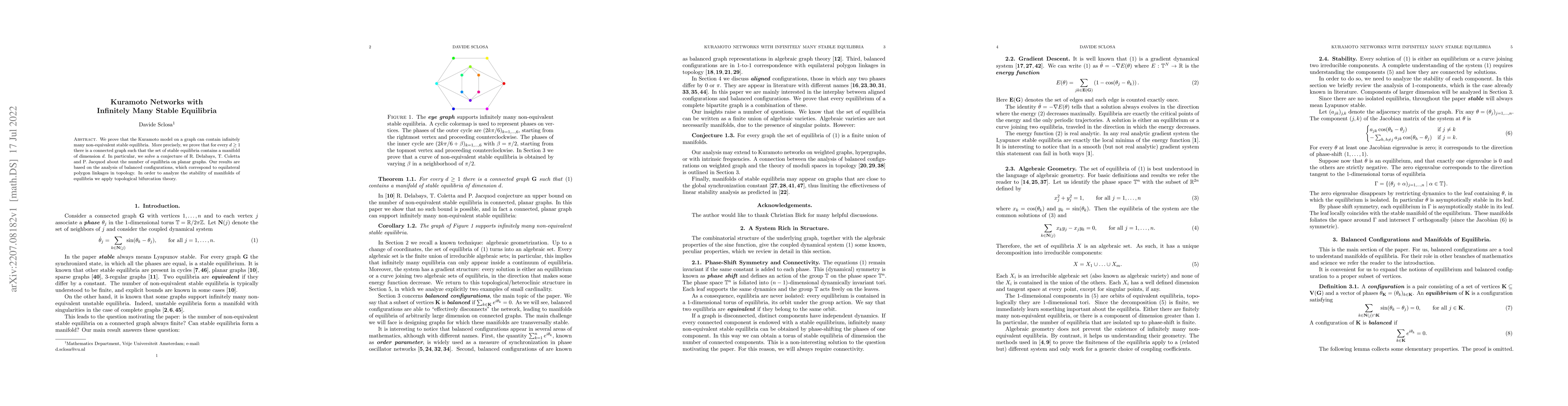 Thumbnail for Kuramoto Networks with Infinitely Many Stable Equilibria