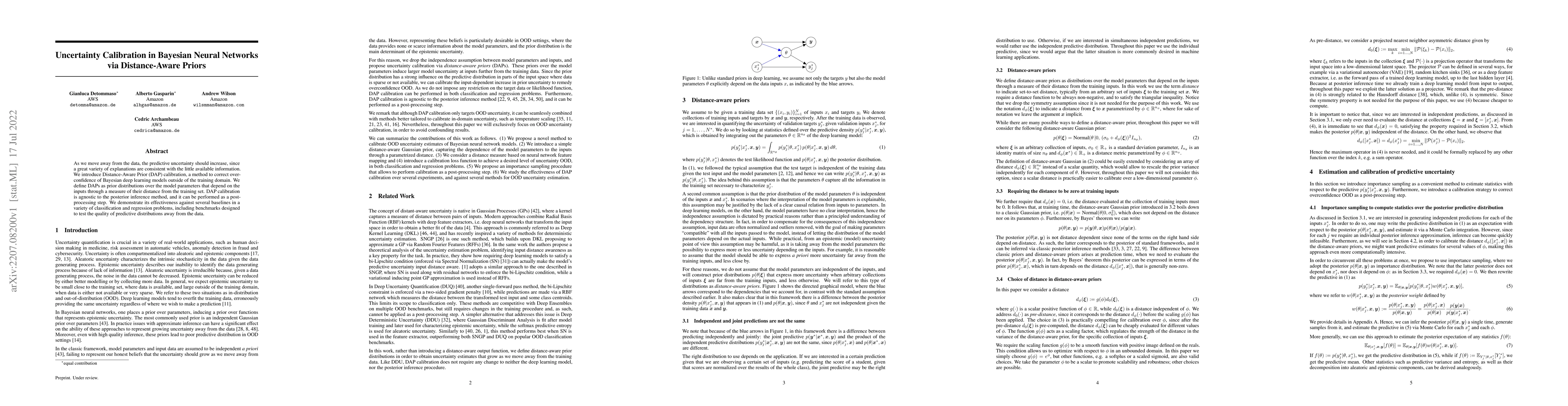 Thumbnail for Uncertainty Calibration in Bayesian Neural Networks via Distance-Aware
  Priors