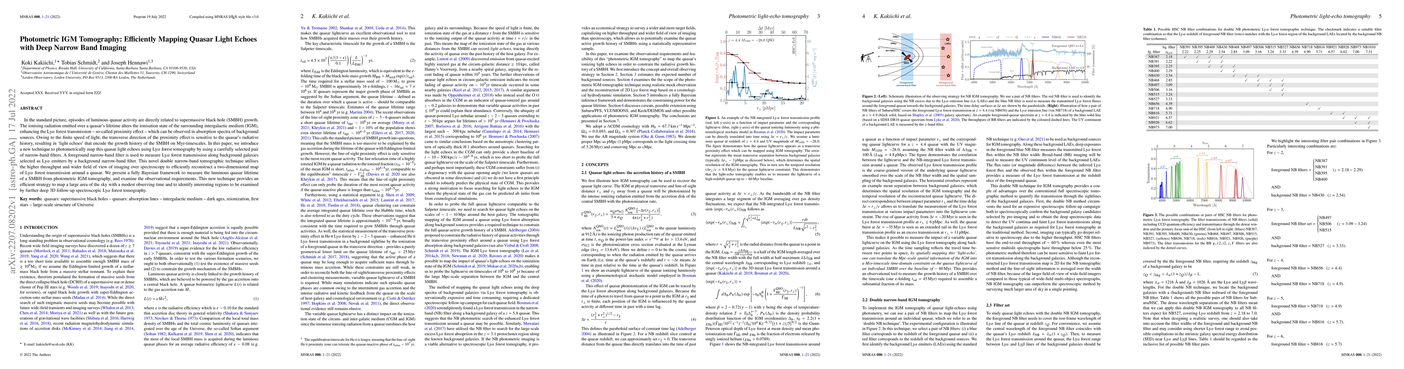 Thumbnail for Photometric IGM Tomography: Efficiently Mapping Quasar Light Echoes with
  Deep Narrow Band Imaging