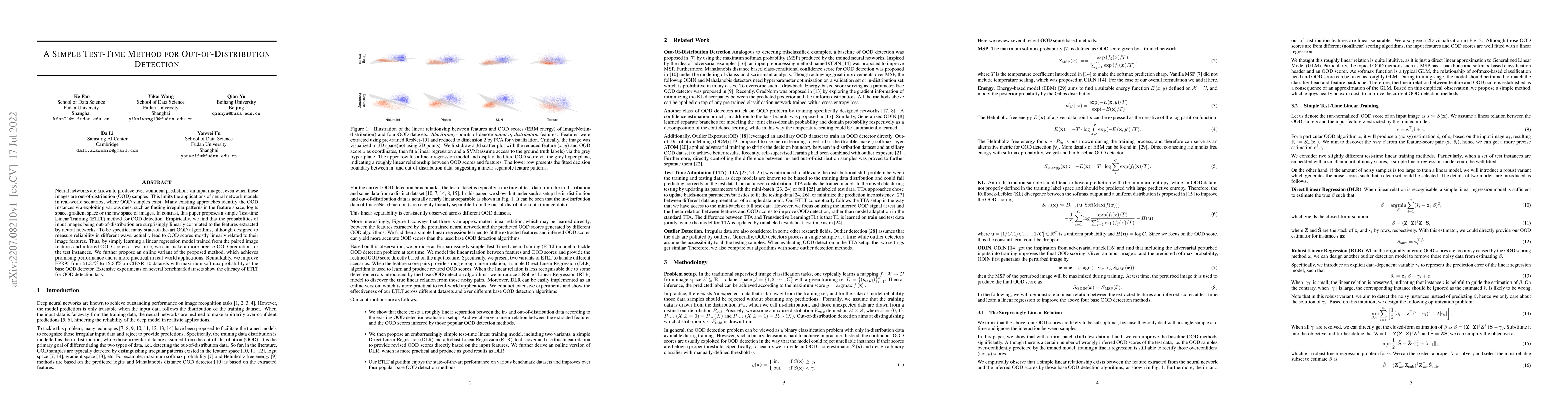 Thumbnail for A Simple Test-Time Method for Out-of-Distribution Detection