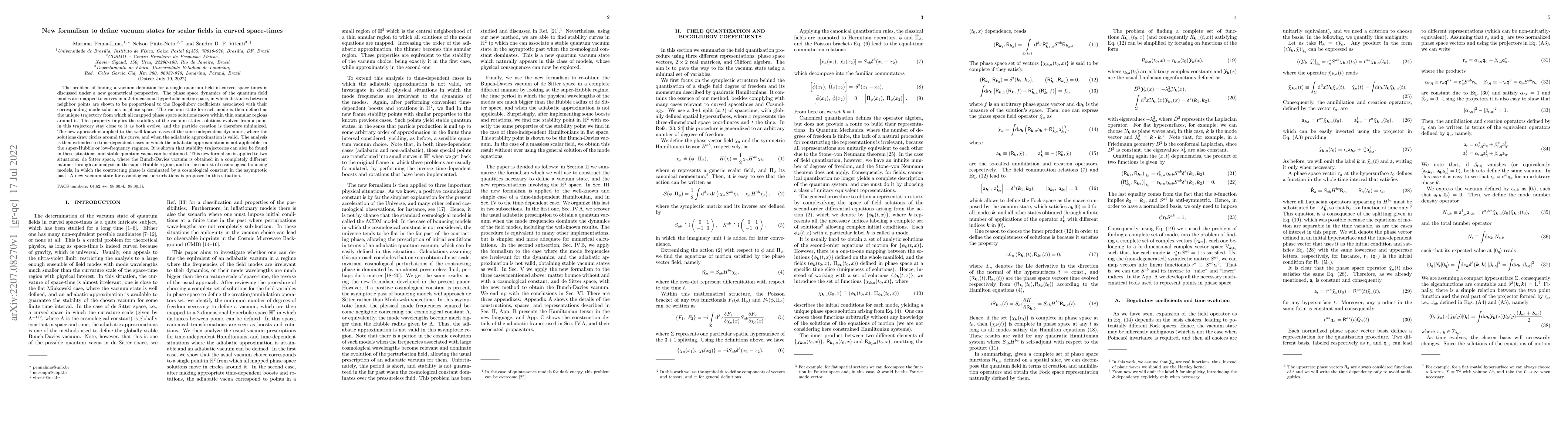 Thumbnail for New formalism to define vacuum states for scalar fields in curved
  space-times