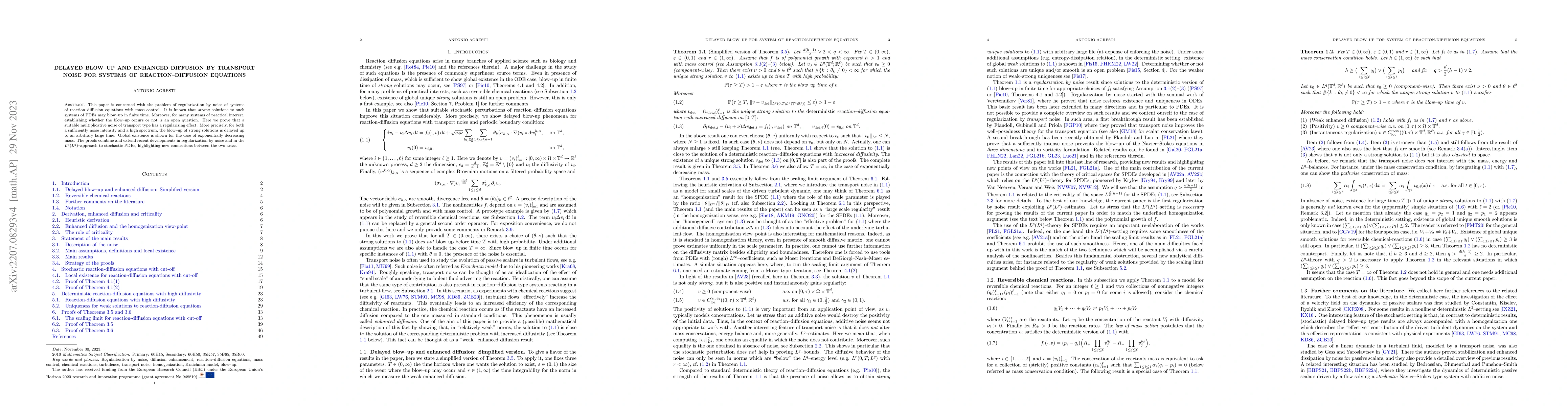 Thumbnail for Delayed blow-up and enhanced diffusion by transport noise for systems of
  reaction-diffusion equations