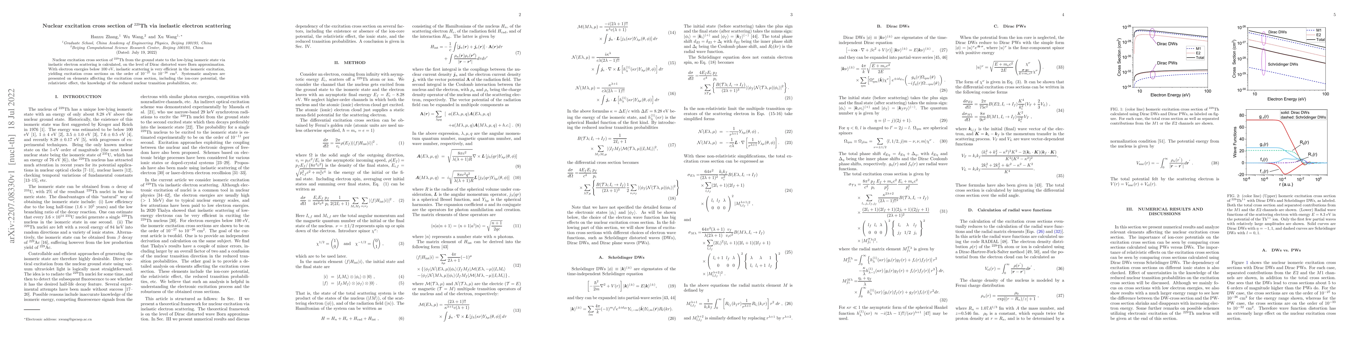 Thumbnail for Nuclear excitation cross section of $^{229}$Th via inelastic electron
  scattering