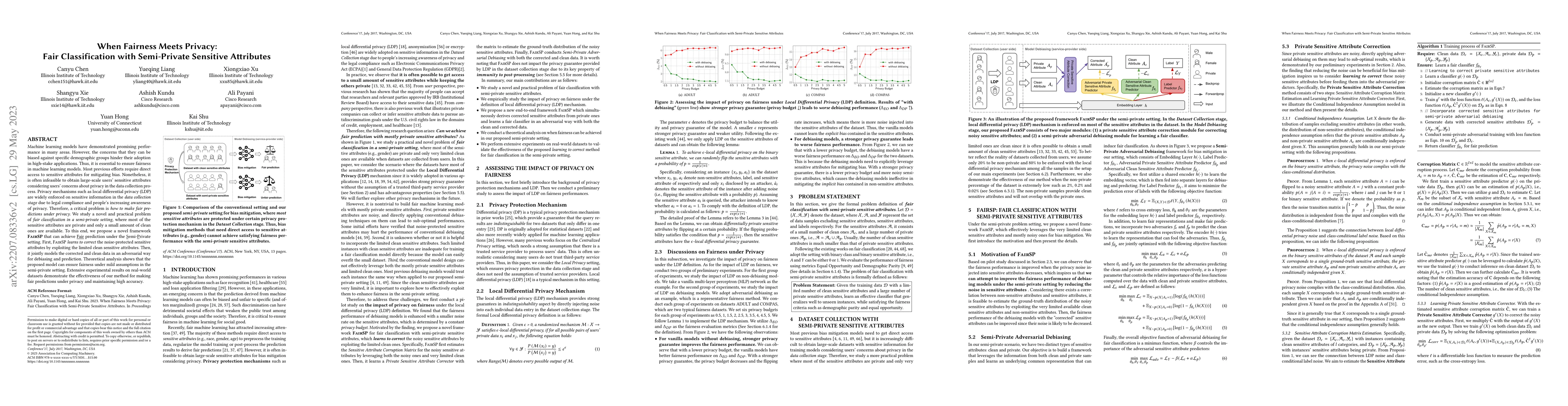 Thumbnail for When Fairness Meets Privacy: Fair Classification with Semi-Private
  Sensitive Attributes