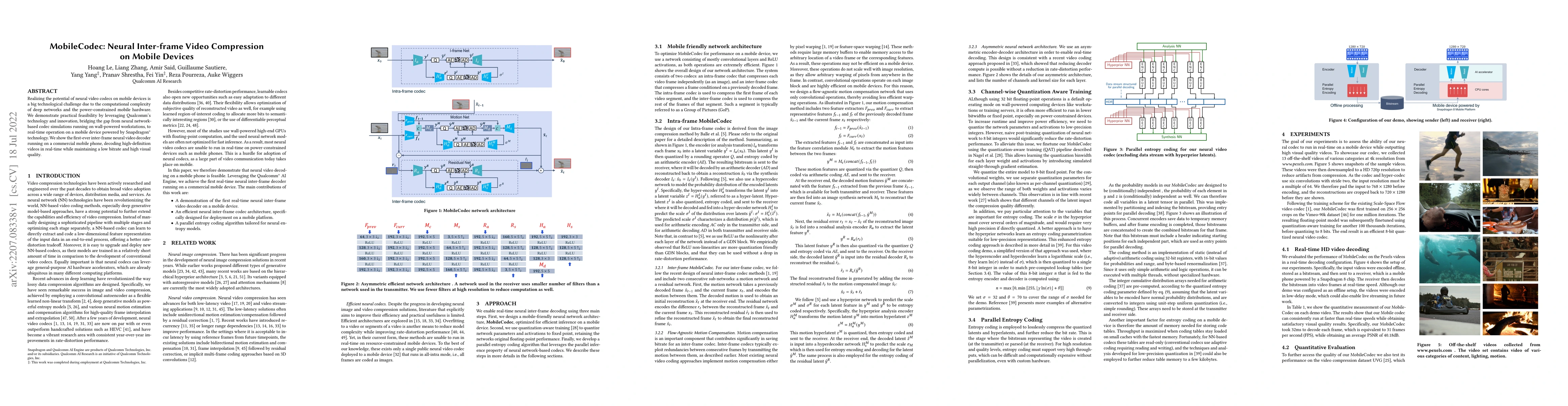 Thumbnail for MobileCodec: Neural Inter-frame Video Compression on Mobile Devices