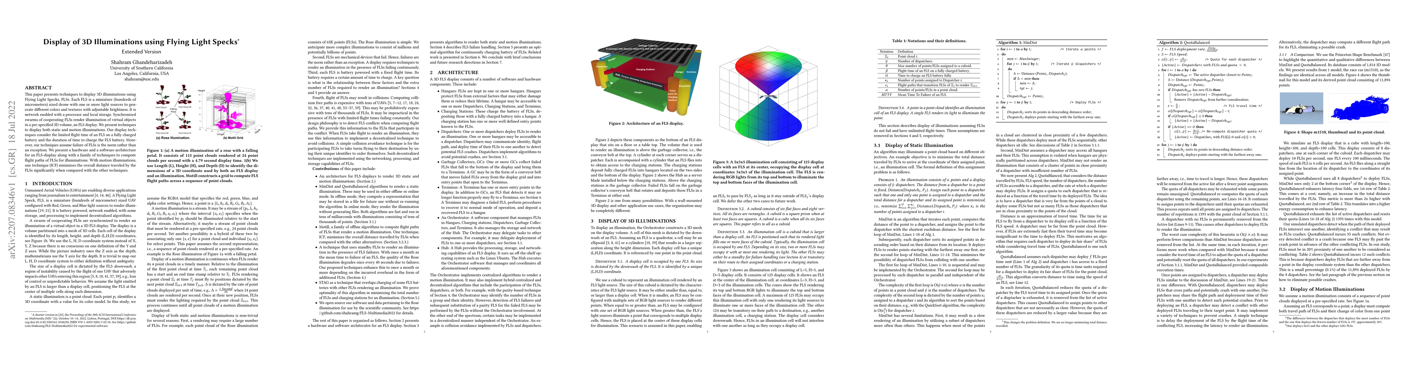 Thumbnail for Display of 3D Illuminations using Flying Light Specks
