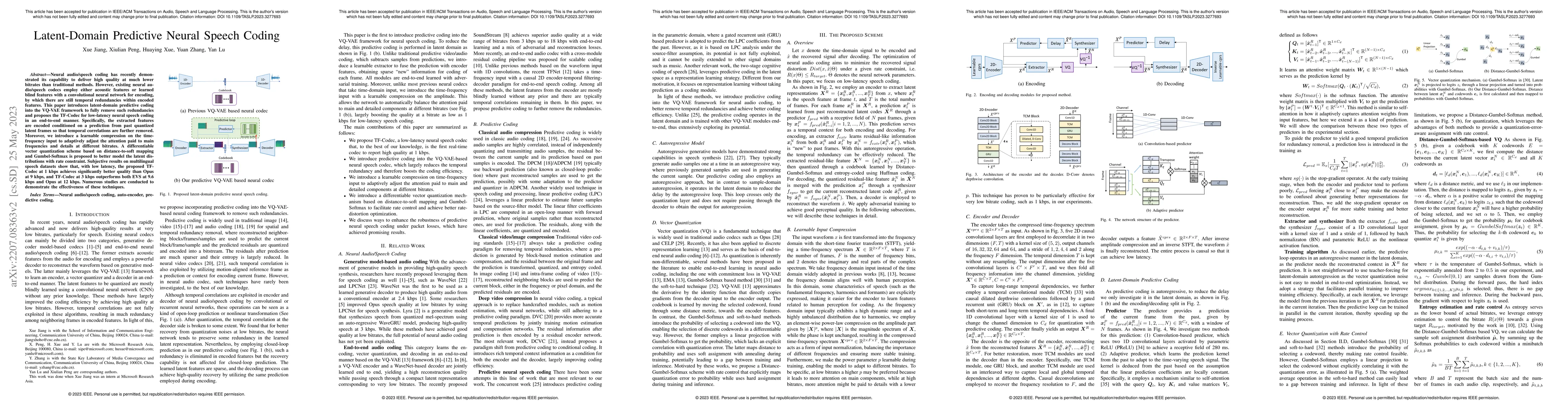 Thumbnail for Latent-Domain Predictive Neural Speech Coding