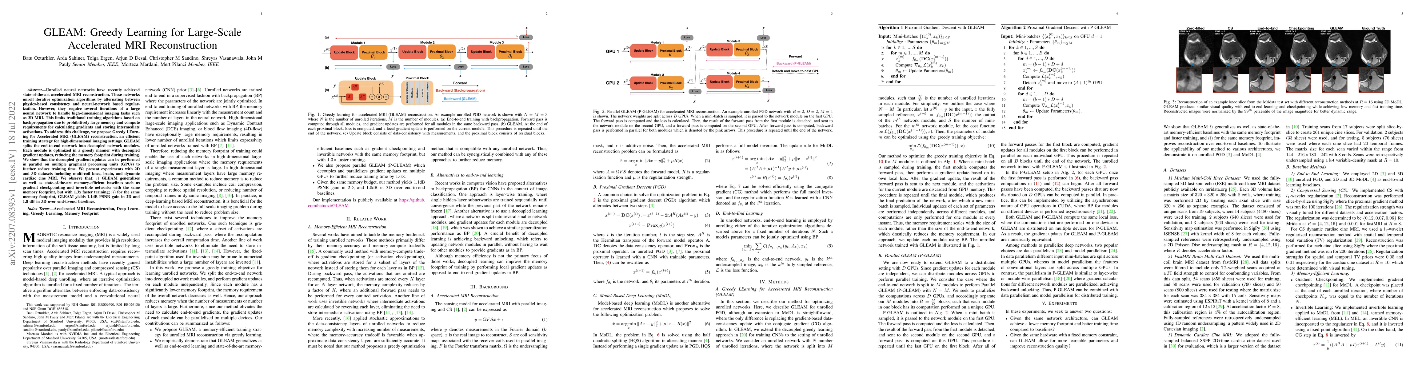 Thumbnail for GLEAM: Greedy Learning for Large-Scale Accelerated MRI Reconstruction