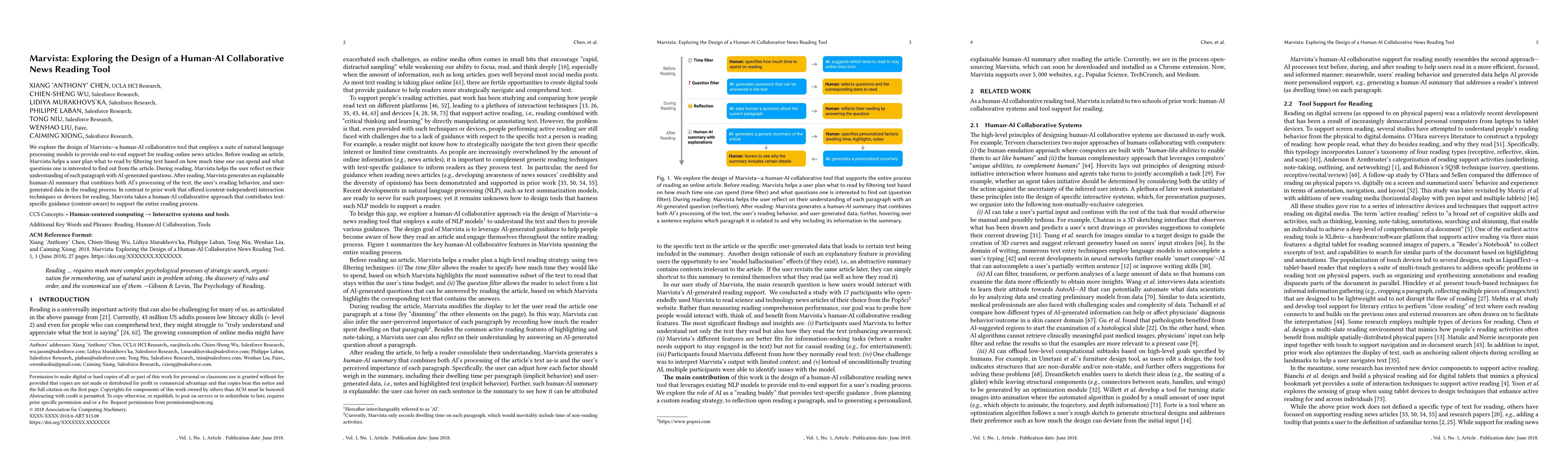 Thumbnail for Marvista: Exploring the Design of a Human-AI Collaborative News Reading
  Tool