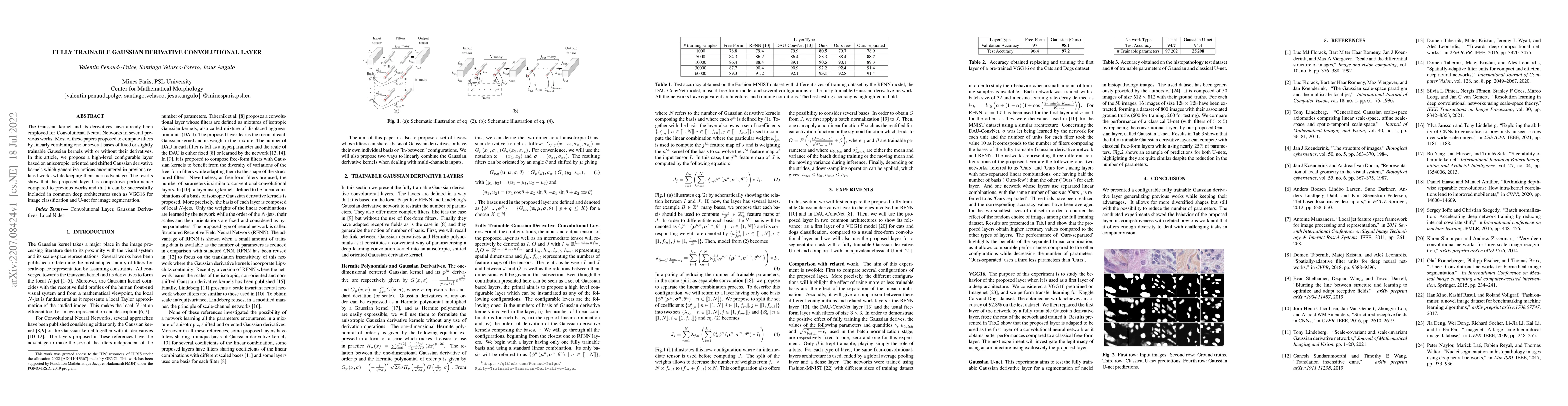 Thumbnail for Fully trainable Gaussian derivative convolutional layer