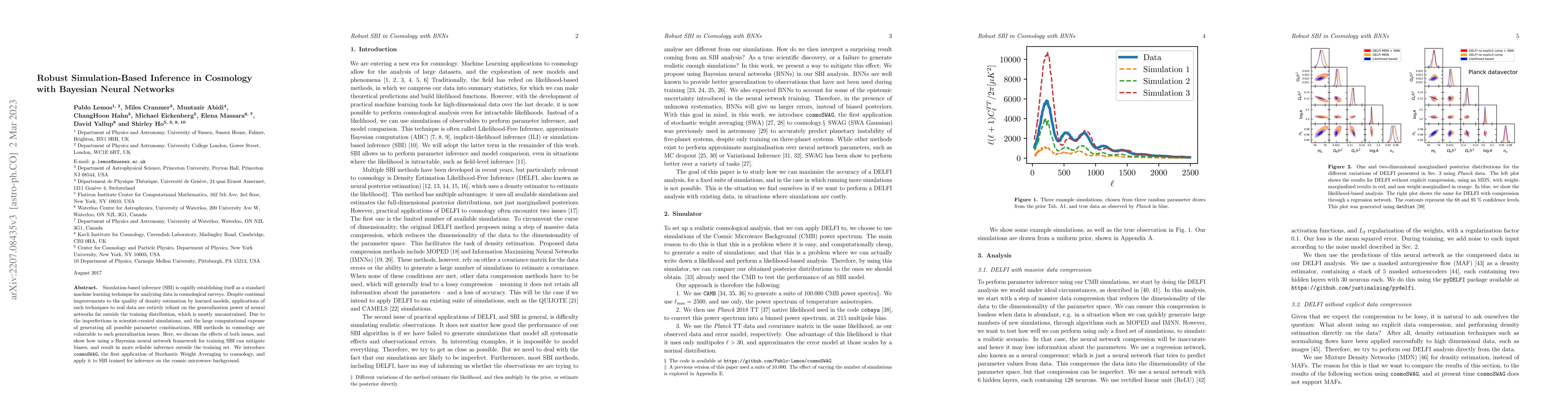 Thumbnail for Robust Simulation-Based Inference in Cosmology with Bayesian Neural
  Networks