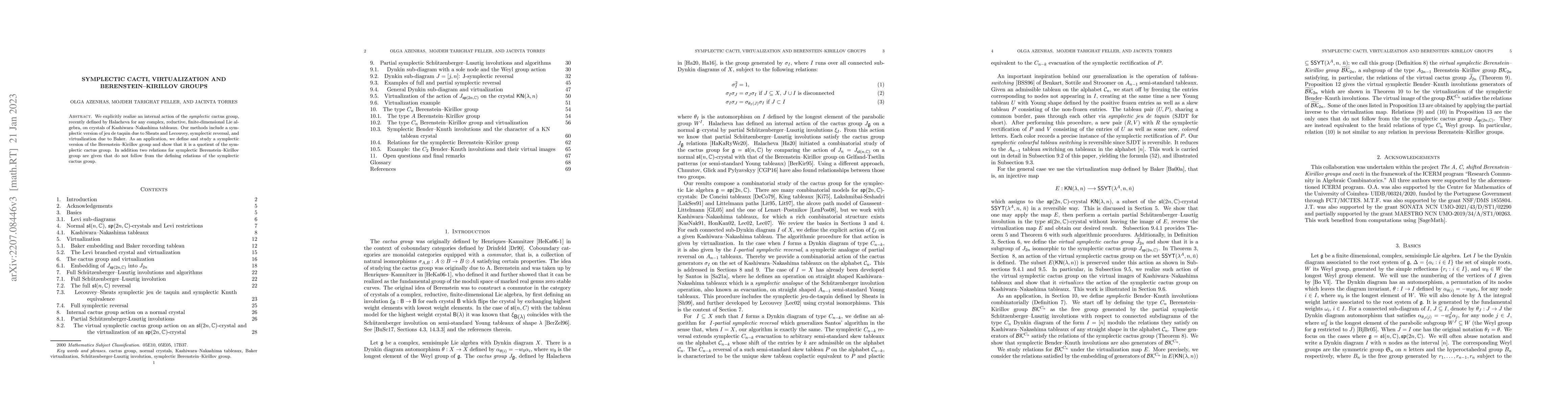 Thumbnail for Symplectic cacti, virtualization and Berenstein-Kirillov groups
