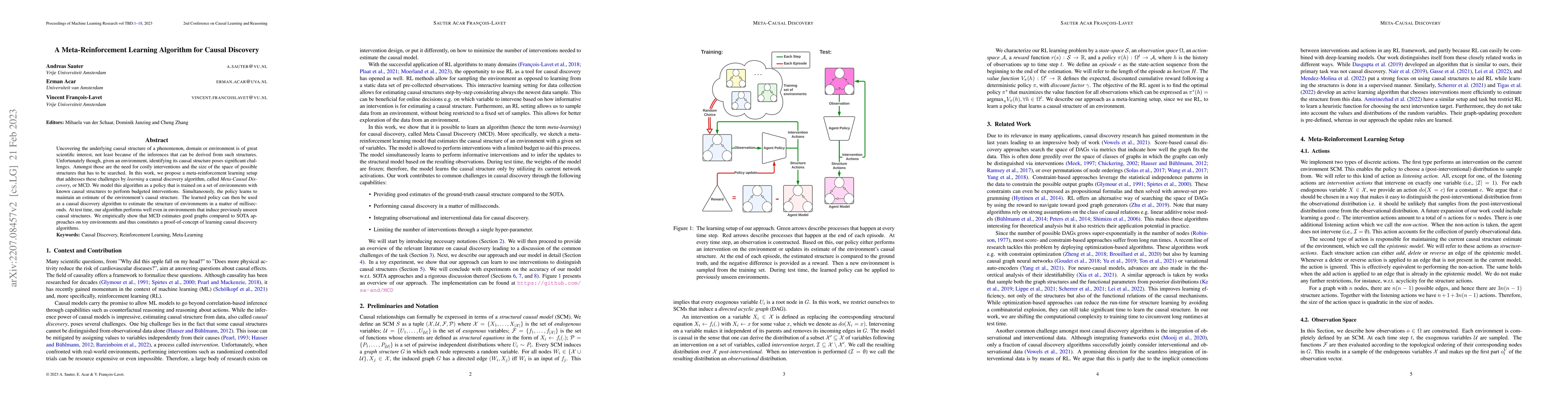 Thumbnail for A Meta-Reinforcement Learning Algorithm for Causal Discovery