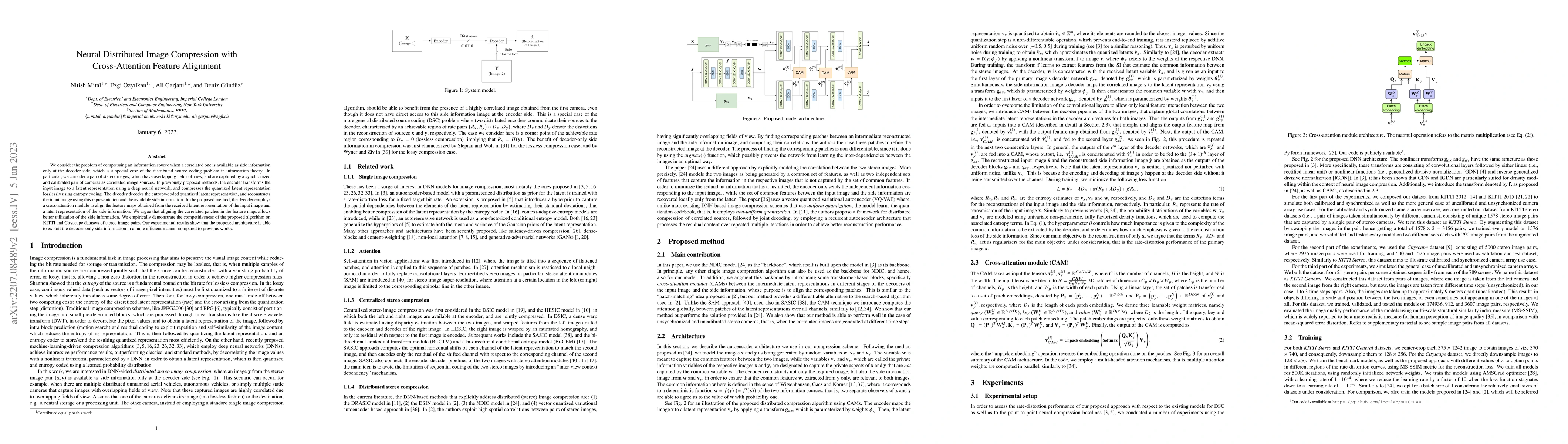 Thumbnail for Neural Distributed Image Compression with Cross-Attention Feature
  Alignment