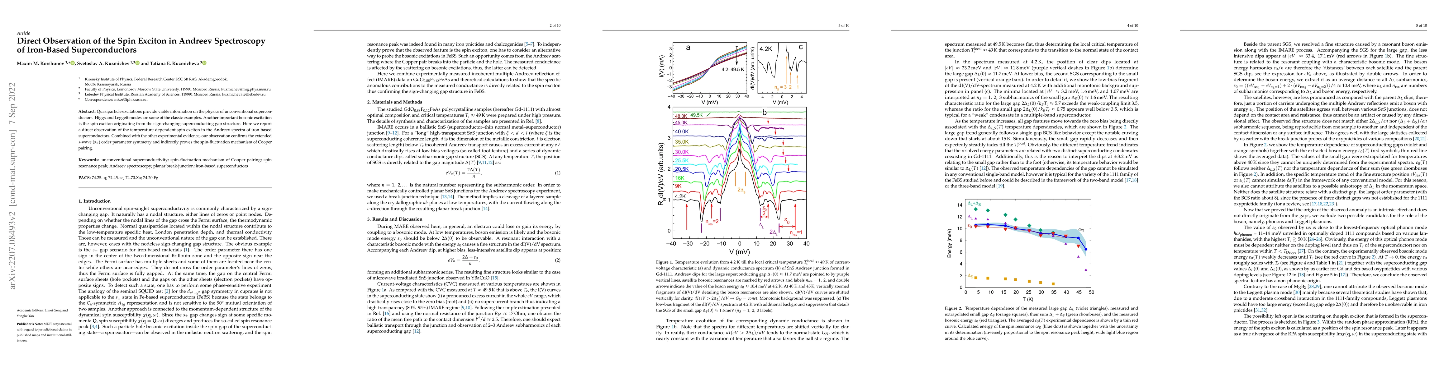 Thumbnail for Direct observation of the spin exciton in Andreev spectroscopy of
  iron-based superconductors