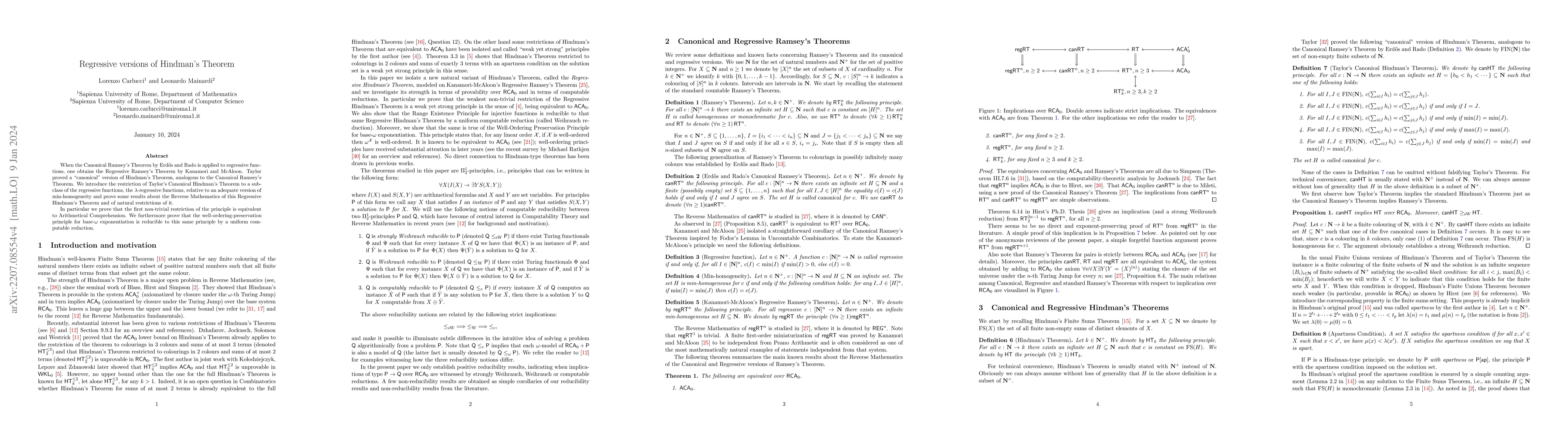 Thumbnail for Regressive versions of Hindman's Theorem