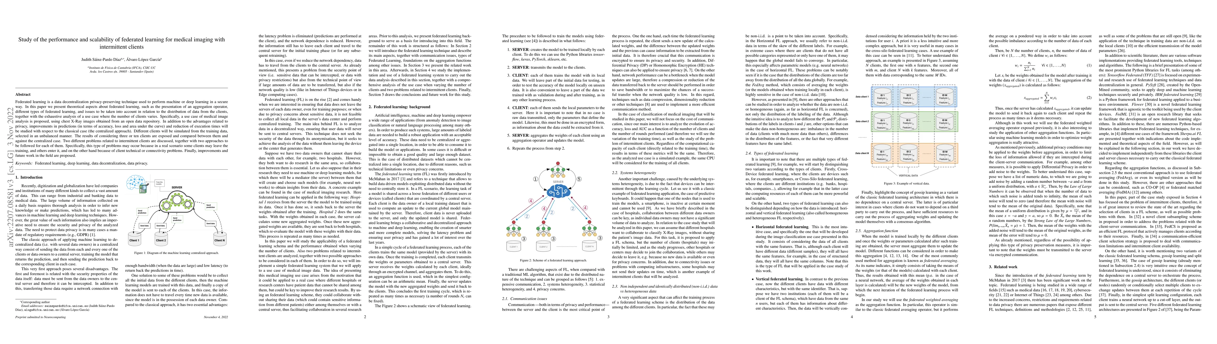 Thumbnail for Study of the performance and scalability of federated learning for
  medical imaging with intermittent clients