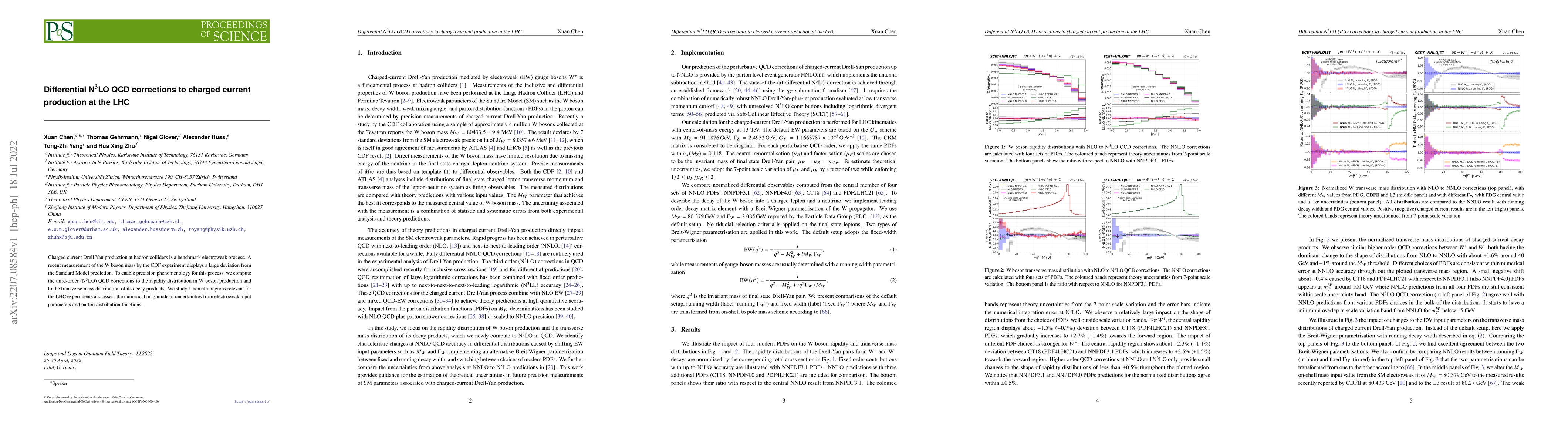 Thumbnail for Differential N$^3$LO QCD corrections to charged current production at
  the LHC