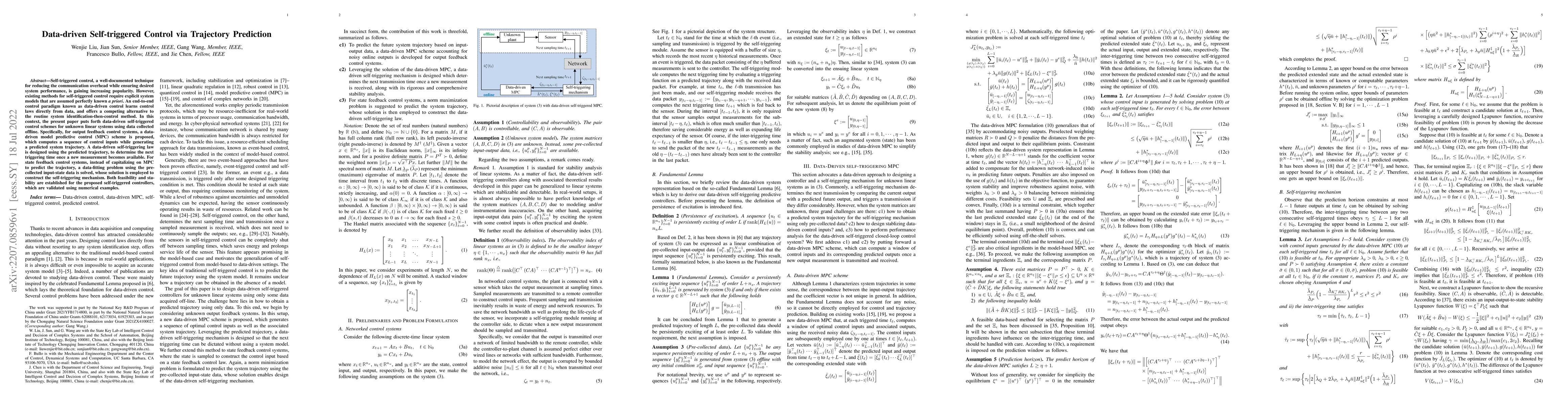 Thumbnail for Data-driven Self-triggered Control via Trajectory Prediction