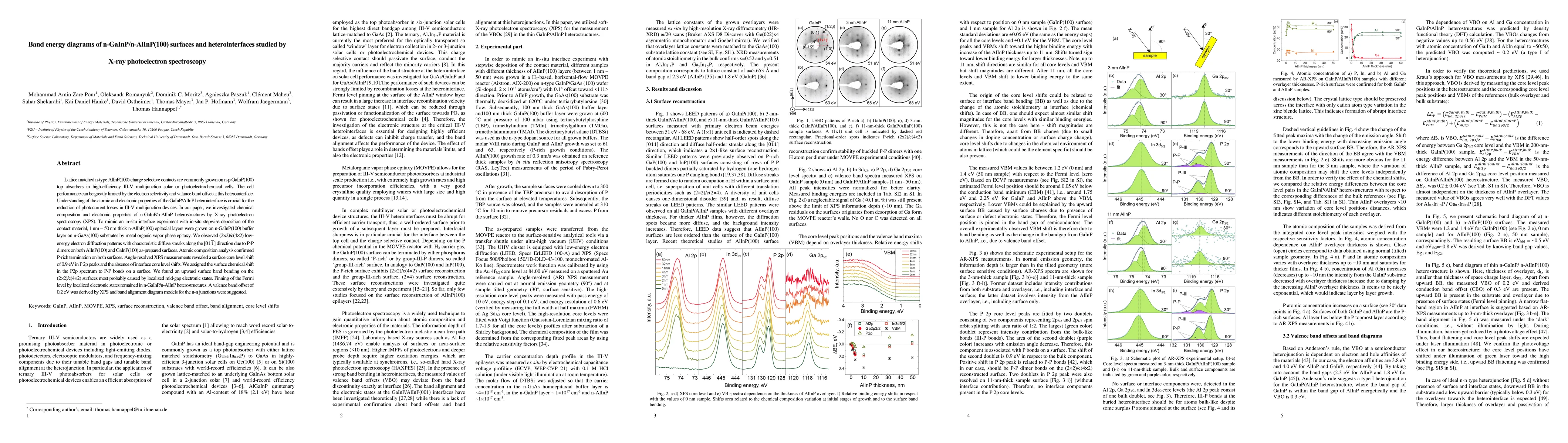 Thumbnail for Band energy diagrams of n-GaInP/n-AlInP(100) surfaces and
  heterointerfaces studied by X-ray photoelectron spectroscopy