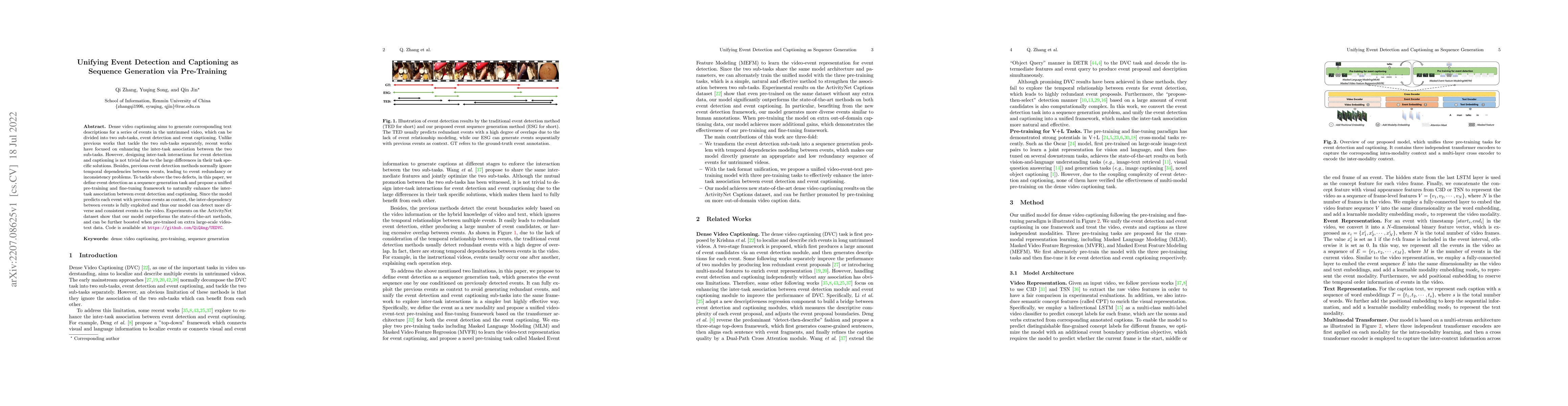 Thumbnail for Unifying Event Detection and Captioning as Sequence Generation via
  Pre-Training