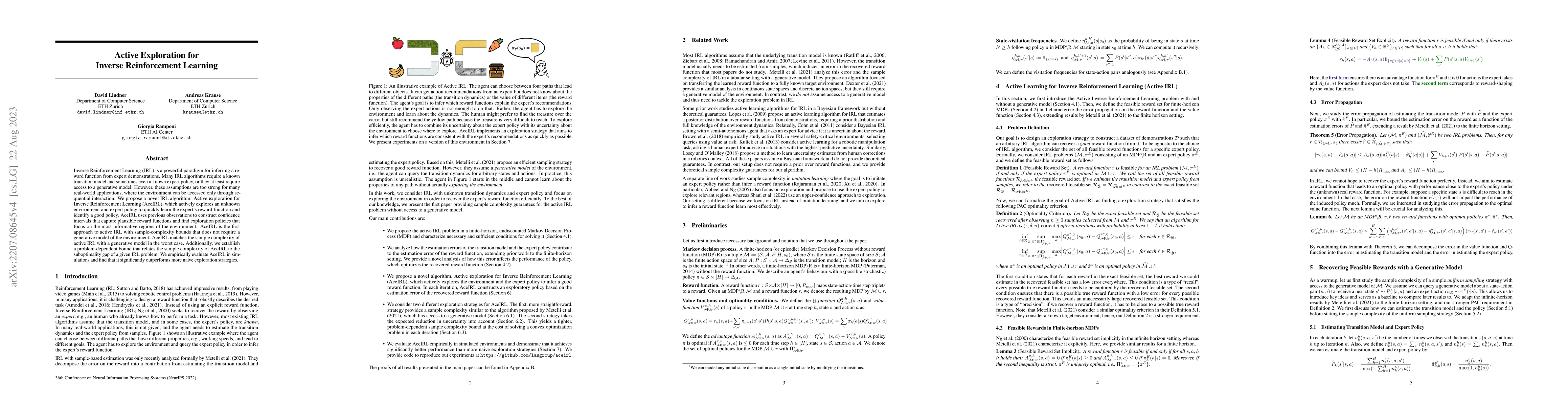 Thumbnail for Active Exploration for Inverse Reinforcement Learning