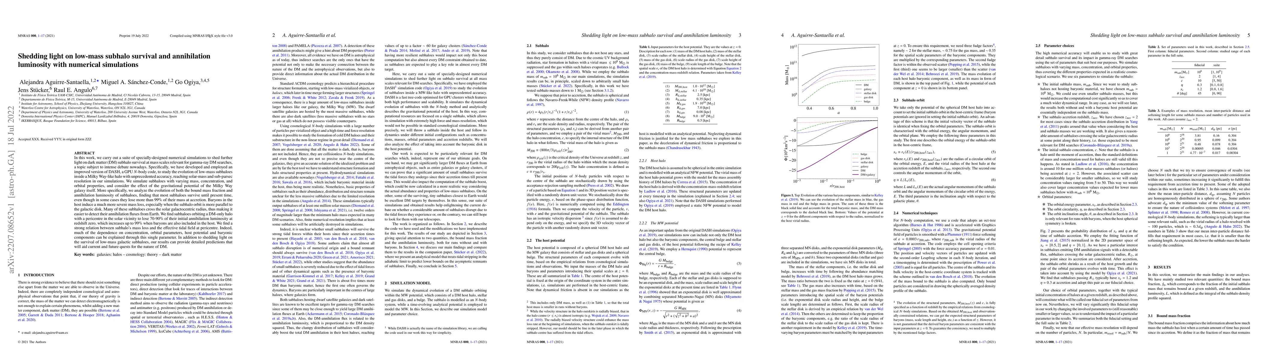 Thumbnail for Shedding light on low-mass subhalo survival and annihilation luminosity
  with numerical simulations