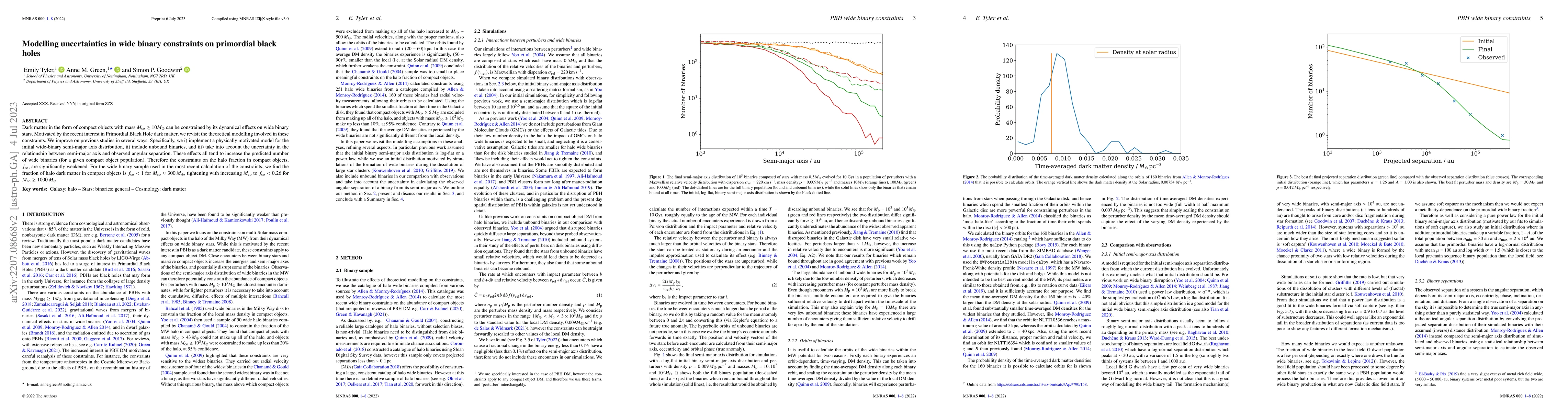 Thumbnail for Modelling uncertainties in wide binary constraints on primordial black
  holes