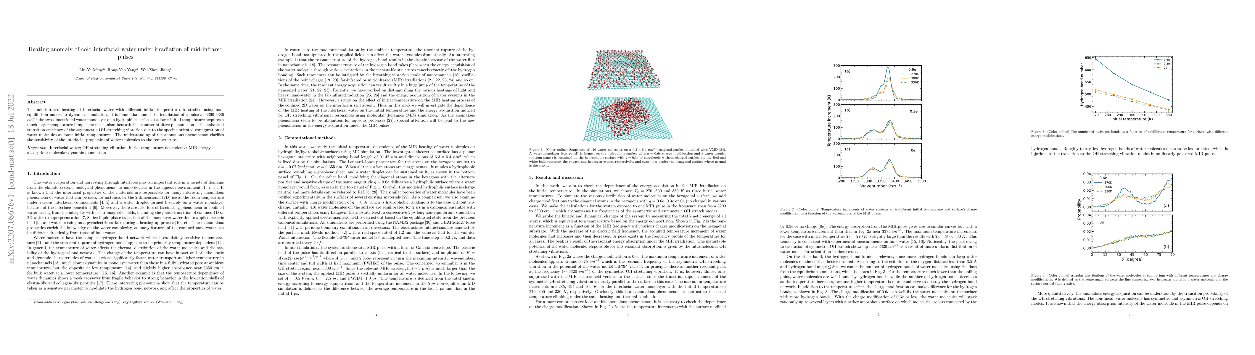 Thumbnail for Heating anomaly of cold interfacial water under irradiation of
  mid-infrared pulses
