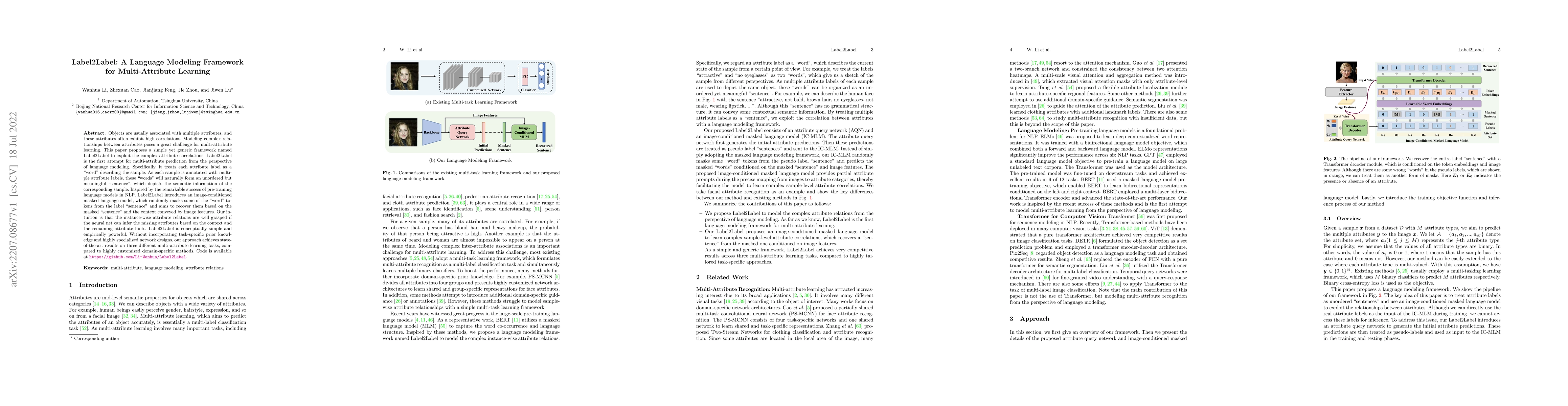 Thumbnail for Label2Label: A Language Modeling Framework for Multi-Attribute Learning
