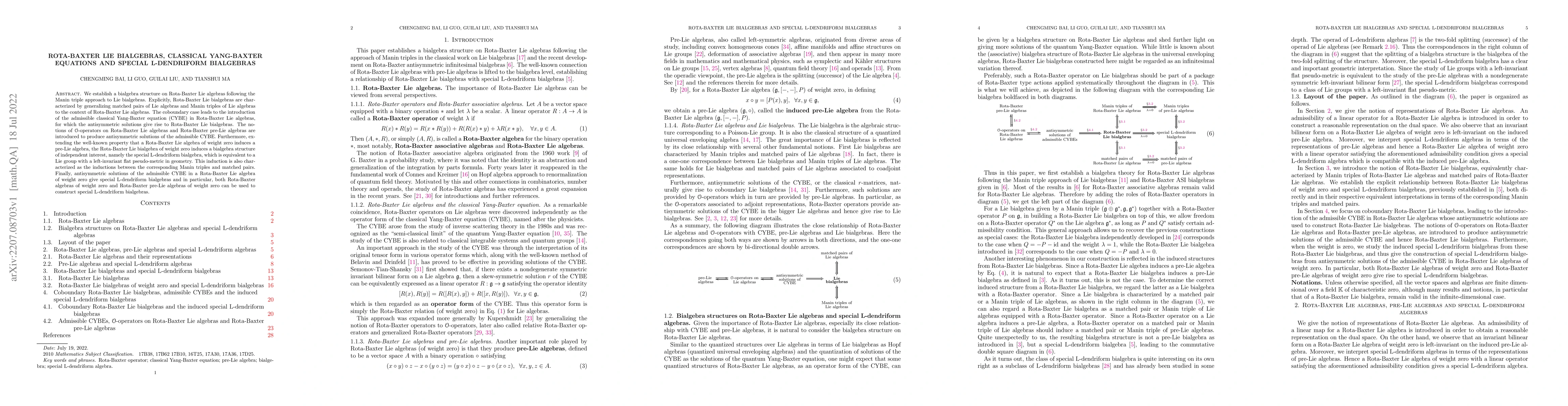 Thumbnail for Rota-Baxter Lie bialgebras, classical Yang-Baxter equations and special
  L-dendriform bialgebras