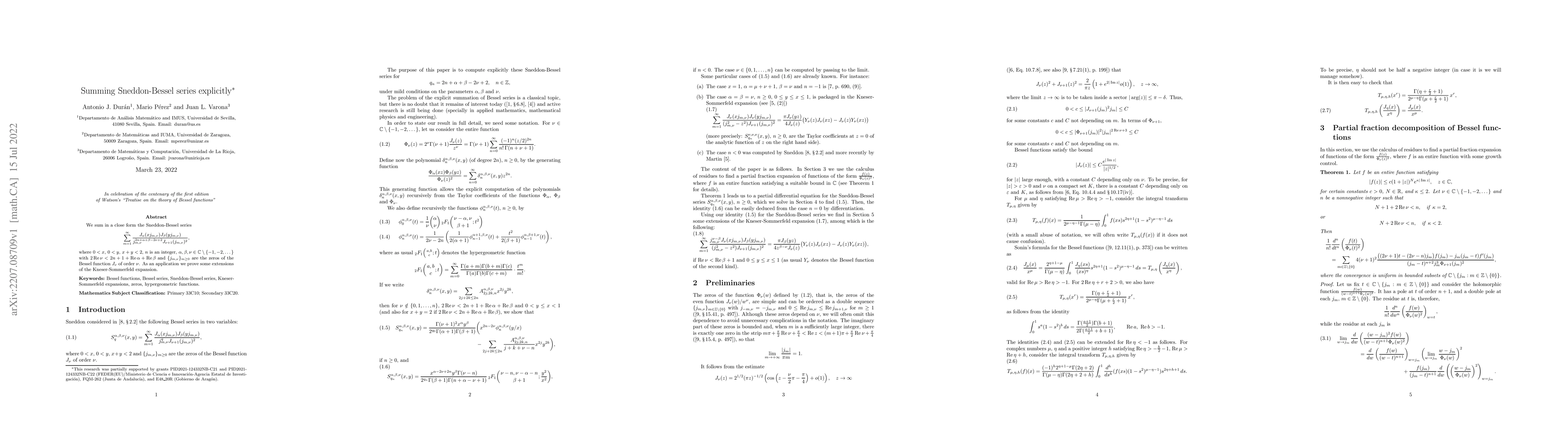 Thumbnail for Summing Sneddon-Bessel series explicitly