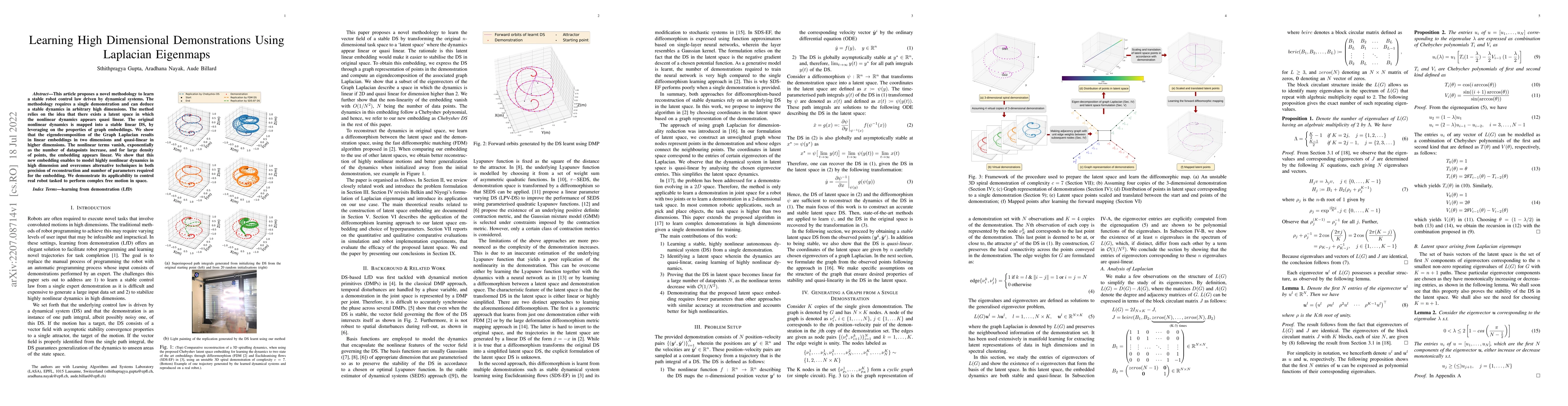 Thumbnail for Learning High Dimensional Demonstrations Using Laplacian Eigenmaps