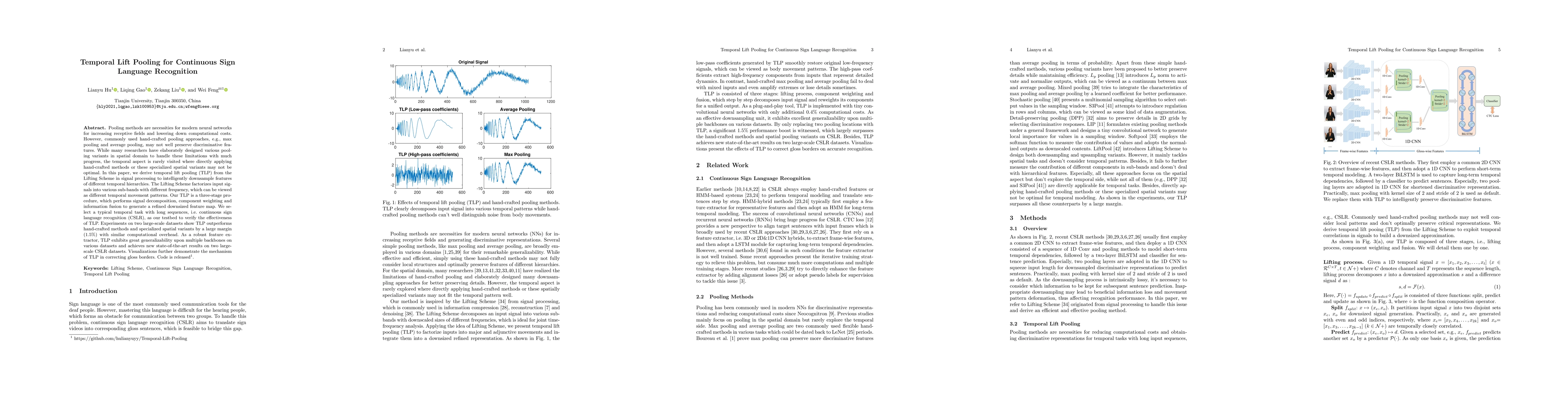 Thumbnail for Temporal Lift Pooling for Continuous Sign Language Recognition